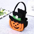 thumbnail image 2 of CUZIBR Trick Or Treat Bags For Kids Pumpkin Candy Halloween Baskets With Handle Large Capacity Party Favors,Orange, 2 of 3