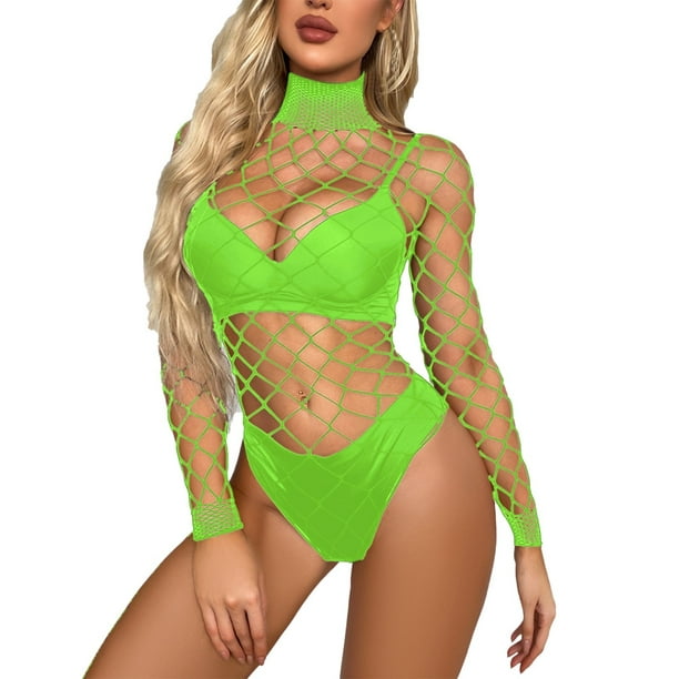 Homely Womens Valentine's Day Plus Size Lingerie Women'S Erotic Underwear  Net Suit Fishing Net Holes Hollowed Out Sexy Underwear