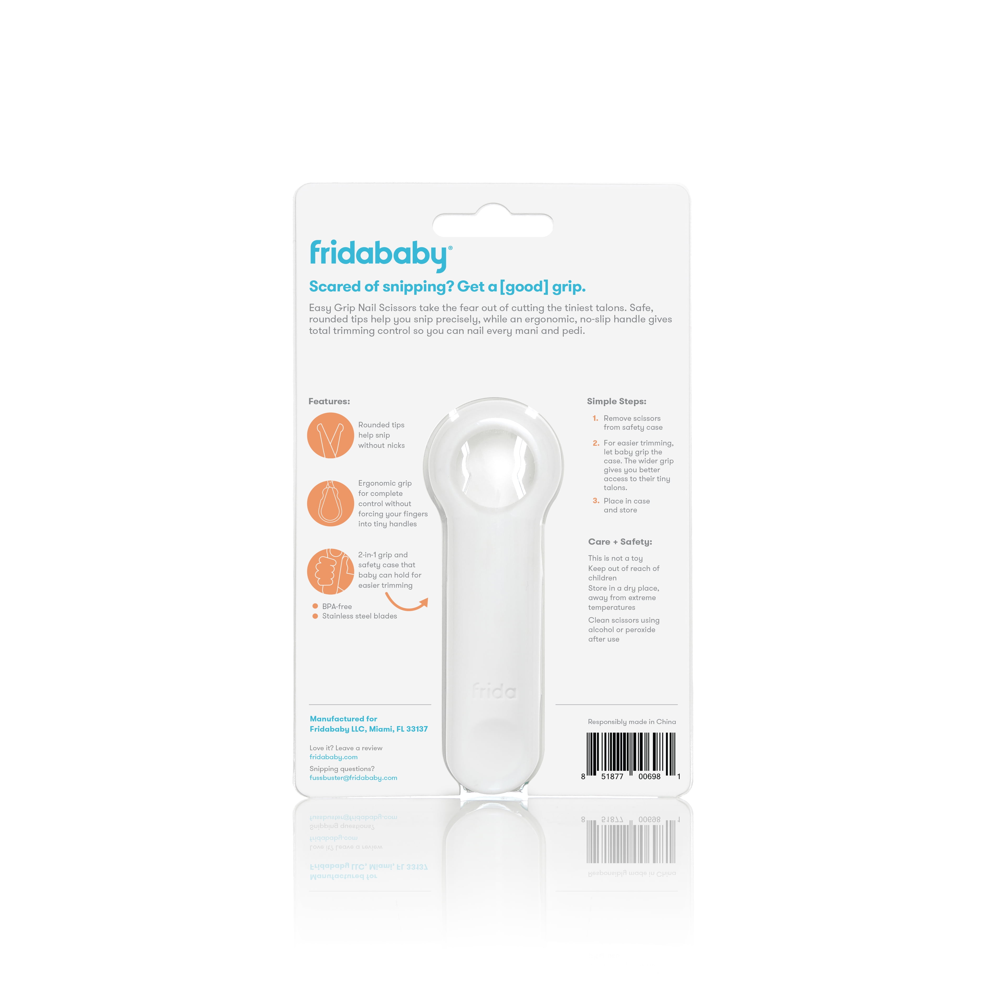 Easy Grip Nail Scissors by FridaBaby Walmart