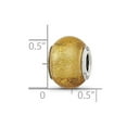 thumbnail image 2 of 925 Sterling Silver Oxidized Italian Murano Glass Reflections Yellow Italian Murano Bead Charm 15.45x10.91mm Wide Pendan, 2 of 2