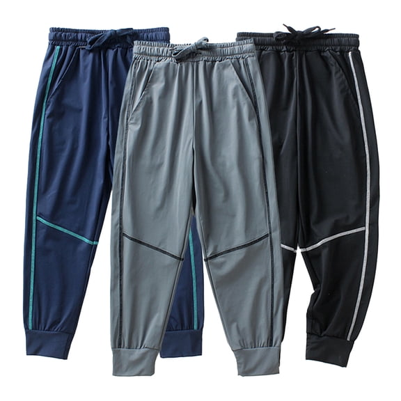 LYMAYTER Little Boys Long Trousers Kids Summer Solid Color Lantern Pants for 2-14 T Toddler Anti-Mosquito Casual Sweat Pants