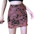 thumbnail image 1 of (Con vídeo) Minifalda de malla estampada Borgoña M, falda sexy para discoteca para mujer, primavera y verano, temperamento ins, 2021, 1 of 8