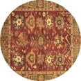 thumbnail image 1 of Ahgly Company Indoor Round Oriental Brown Traditional Area Rugs, 6' Round, 1 of 4