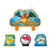 4 piece pokemon pikachu & friends happy birthday cake decoration party candles