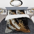 thumbnail image 2 of Designart "Upcoming Bliss Intense Textured Gilt and Black" Abstract Painting Bedding Covert Set - Modern Gold Abstract Bed Set With 2 Shams, 2 of 6