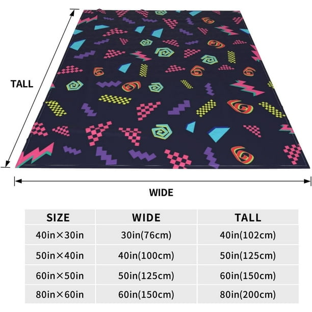 90s Vintage Style Throw Blanket Soft Travel Blanket Lightweight