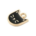 thumbnail image 3 of 10 pc Rack Plating Alloy Enamel Charms Cadmium Free Lead Free Light golden Cat Shape Charm Mixed color 14.5x13x1mm Hole: 2.5mm, 3 of 4