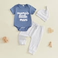 thumbnail image 2 of Splozh Preemie Boy Clothes 3 6 12 18 Months Newborn Baby Boy Clothes Long Sleeve Romper Shirt Tops Pants Summer Fall Outfits Cute Hat,Blue,12-18 Months, 2 of 9