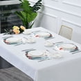 thumbnail image 5 of 15.4" Round Placemat Set of 6 Polyester Fabric Place Mats Non-Slip Dining Kitchen Table Mats for Kitchen Party Decor Cute Little People, 5 of 5