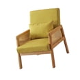 thumbnail image 1 of Silla decorativa con cojín suave, silla moderna para dormitorio, balcón, terraza Verde, 1 of 8