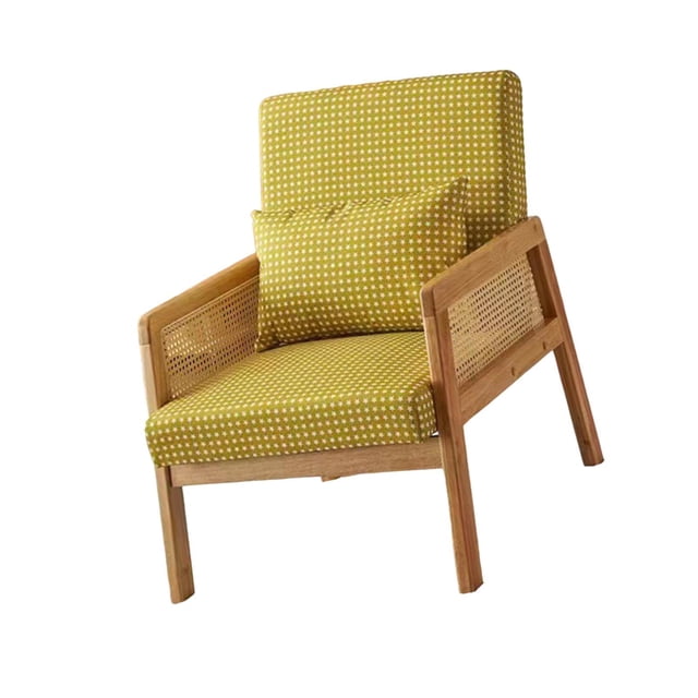 Silla decorativa con cojín suave, silla moderna para dormitorio, balcón, terraza Verde