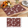 thumbnail image 6 of Red Flower Placemats Set of 1, Country Retro Pastoral Floral Leaf Pattern Non-Slip Place Mats Washable Table Mats for Kitchen Dining Table Decorations Indoor/Outdoor, 6 of 9