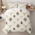 thumbnail image 2 of jejeloiu Aztec Bull Skull Western Twin Quilt Set Kids,Tribal Desert Print Twin Coverlet Set For Boy,2pcs, 2 of 7