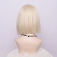thumbnail image 4 of Minnieouse Peluca de pelo liso corto para mujer, con flequillo, fiesta, Club, graduación, vestido elegante, disfraz de Cosplay, regalos para mujeres y Cuidado del cabello Beige Minnieouse CE014354-02, 4 of 6