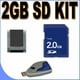 thumbnail image 2 of Paquete de tarjeta de memoria SD 6ave Micro SD 2GB con adaptador SD, 2 of 7