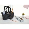 thumbnail image 4 of iDesign Orbz Plastic Bathroom Shower Tote Small Divided College Dorm Shower Caddy, Black, 4 of 8
