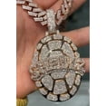 thumbnail image 2 of 4Ct Round Cut Tester Moissanite Men's Custom Only Pendant 14K Rose Gold Plated, 2 of 2