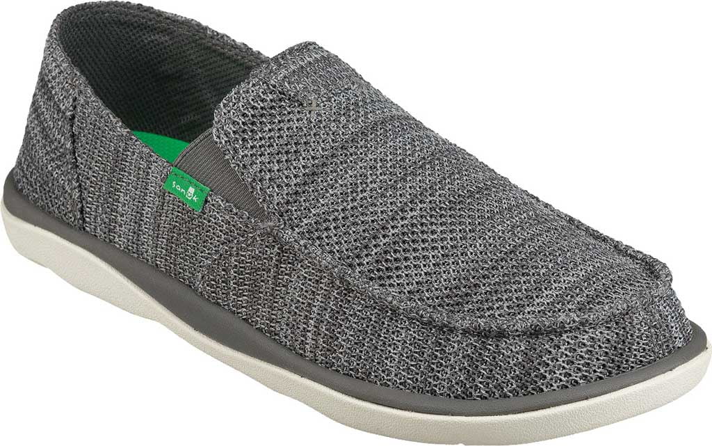 Men's Sanuk Vagabond Tripper Mesh Slip-On Charcoal Canvas 10 M