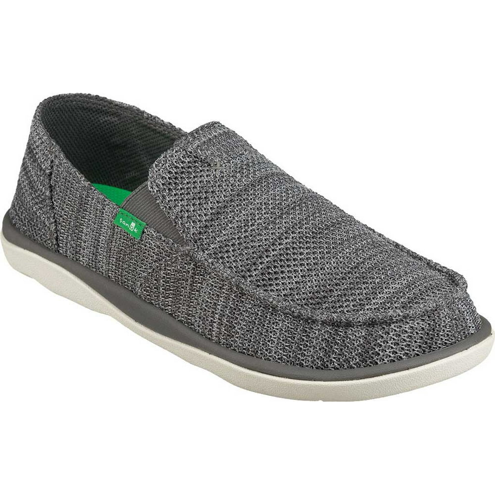 Sanuk - Men's Sanuk Vagabond Tripper Mesh Slip-On Charcoal Canvas 13 M ...