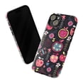 thumbnail image 3 of Cute Apple & Floral Pattern Phone Case, “Sweet Like Me” Text with Butterflies & Hearts, Fun Colorful Protective Cover for iPhone 16 15 14 13 12 11, 3 of 6