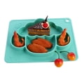 thumbnail image 3 of unbranded 1Pcs Toddler Suction Plates Silicone Green Non Breakable Tableware, 3 of 8