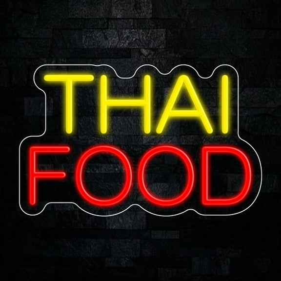 Thai Food Neon LED Sign 16"L x 10"H #32798