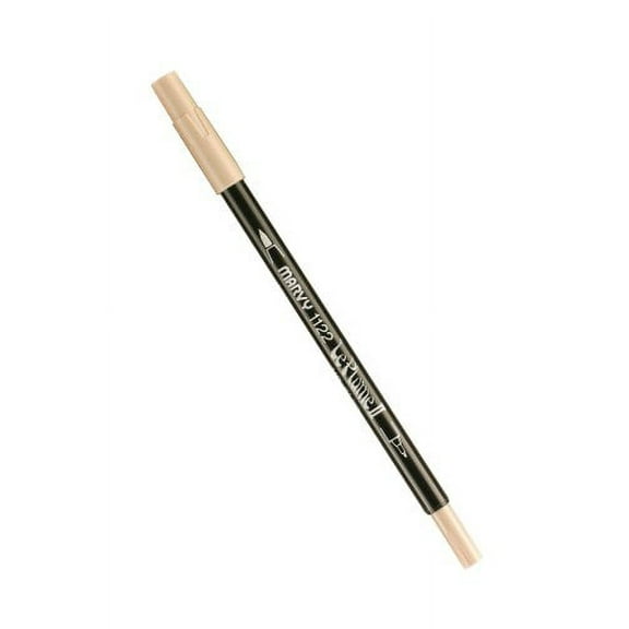 Uchida 1122-C-91 Marvy Extra Fine Tip Le Plume II Double Ender Marker Pen, Tan