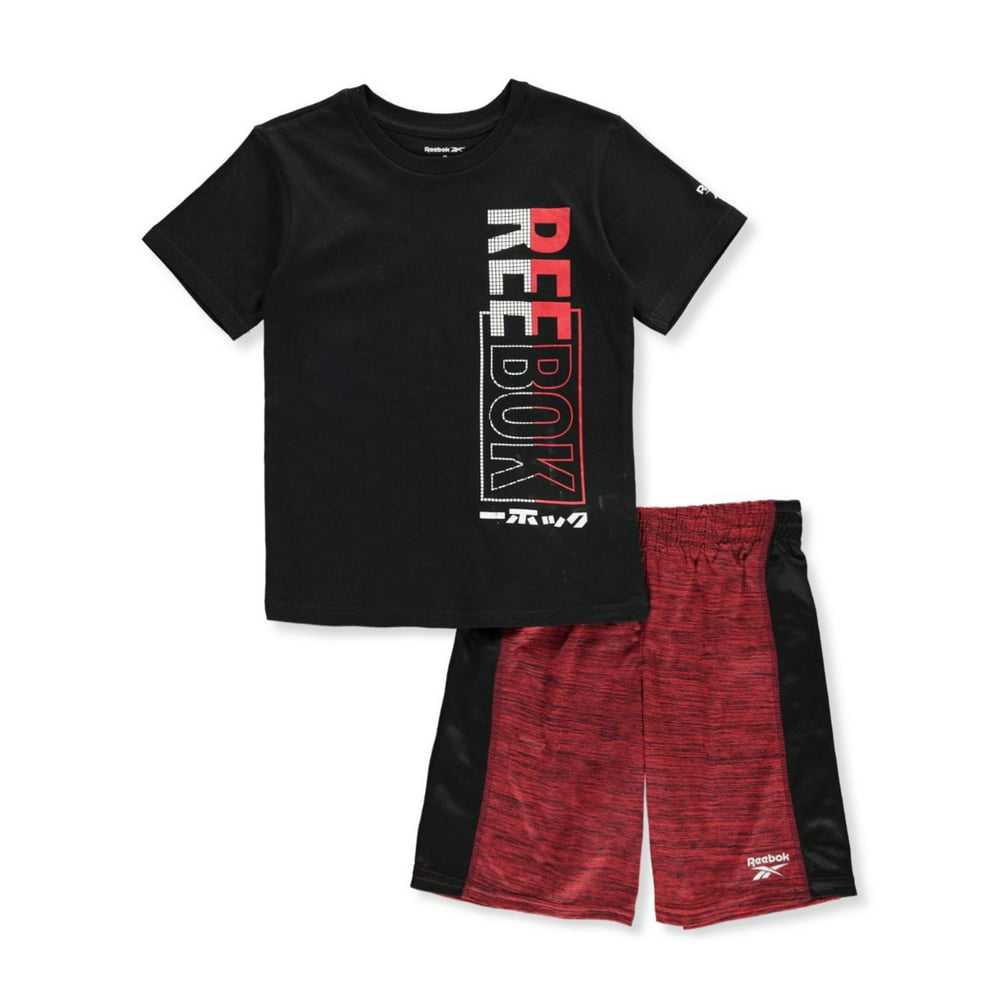Reebok - Reebok Boys' Side Logo 2-Piece Shorts Set Outfit - black, 7 ...