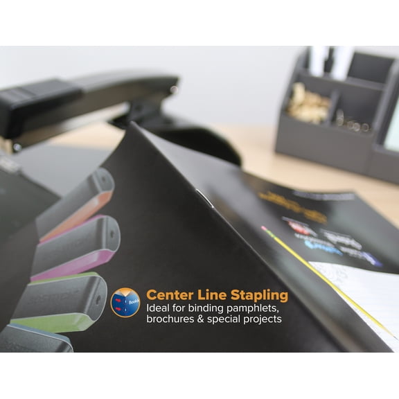 Bostitch Metal No-Jam Booklet Stapler, 20 Sheet Capacity, Black