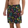 thumbnail image 2 of Fuzoiu Colorful Palms Print Men's Beach Shorts,Men's Swim Trunks,Quick Dry Board Shorts with Pockets,Men's Bathing Suits for Surfing, Running, and Casual Wear-Medium, 2 of 6