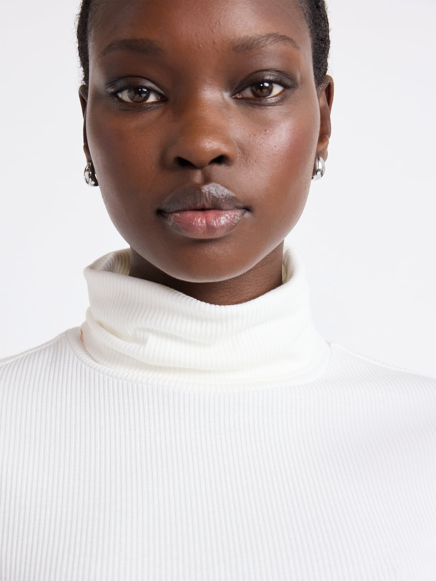 Free Assembly Women's Ribbed Turtleneck Tee, Sizes XS-XXL