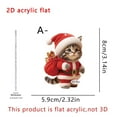 thumbnail image 2 of Listado De Acrílico Llavero navideño de gato, colgante acrílico 2D para llave de coche, decoración navideña, regalo, 1 unidad【A】 Rkxzt, 2 of 6