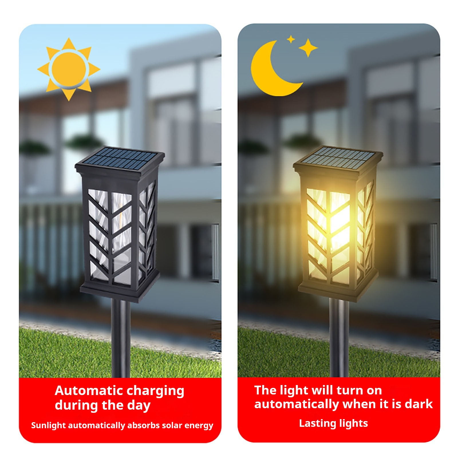 Outdoor Solar Lights,Solar Garden Lights,Waterproof Warm White LED Solar Landscapes Stake Lights Garden Decor for Yard Patio Driveway Walkway Path Lighting