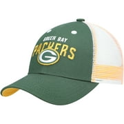 Youth Green/White Green Bay Packers Core Lockup Adjustable Hat - OSFA