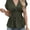 Deep Green, variant on Women's Elegant Peplum Tops Wrap V Neck Cap Sleeve Stretchy Ruched Ruffle Dressy Casual Summer Blouses Shirts