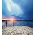 thumbnail image 3 of Ambesonne Seascape Duvet Cover Sets, Balcony View Landscape, 2-King, Pale Blue White, 3 of 3