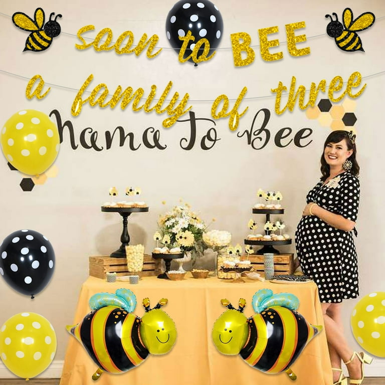 Bumble Bee Baby Shower Decoration Set, Soon to Bee a Family of Three  Banner, Bumblebee/Bumble Bee/Honey Comb Bee/Bee Beehive Theme Baby Shower  Party