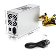 thumbnail image 2 of Bitcoin Miner Mining Power Supply Machine For 6 GPU ETH BTC Rig S7 S9 1600W, 2 of 8