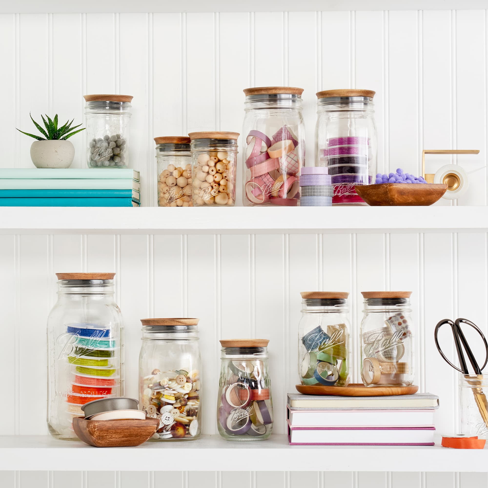 Ball Glass Mason Jar with Lid & Band, Wide Mouth, 32 oz, Single Jar, 1 Count