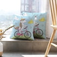 thumbnail image 6 of LALILO Throw Pillow Covers Magic Unicorn Bicycle Bicycle Unicorn Cushion Cover 18" x 18", 2 Pack, 6 of 6