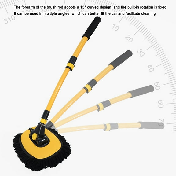 Wash Brush,Bristle Car Supplies Mop With Soft Car Brush Soft Bristle Car With Soft Bristle Car Supplies Scratch-free Car Suv Pickup Hxber Eryue Lanru Brush Handle Mop Car S Pickup Huiop