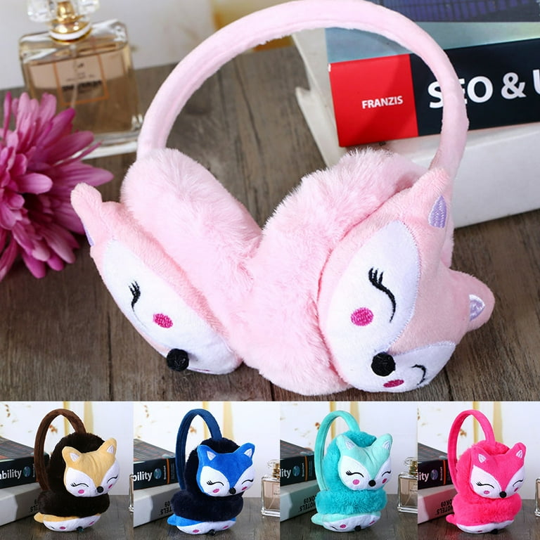 Womens Real Fox Fur Earmuffs Warm Ear Protection Headwear Ear Muffs Headband