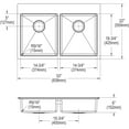 thumbnail image 2 of SS 33x22x6 Dbl Dual Mt Sink Kit, 2 of 7