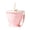 Pink, variant on MbugAW Foldable Silicone Cup with Straw, 255ml Reusable Leakproof Travel Mug for Outdoor Family Camping Picnic Use
