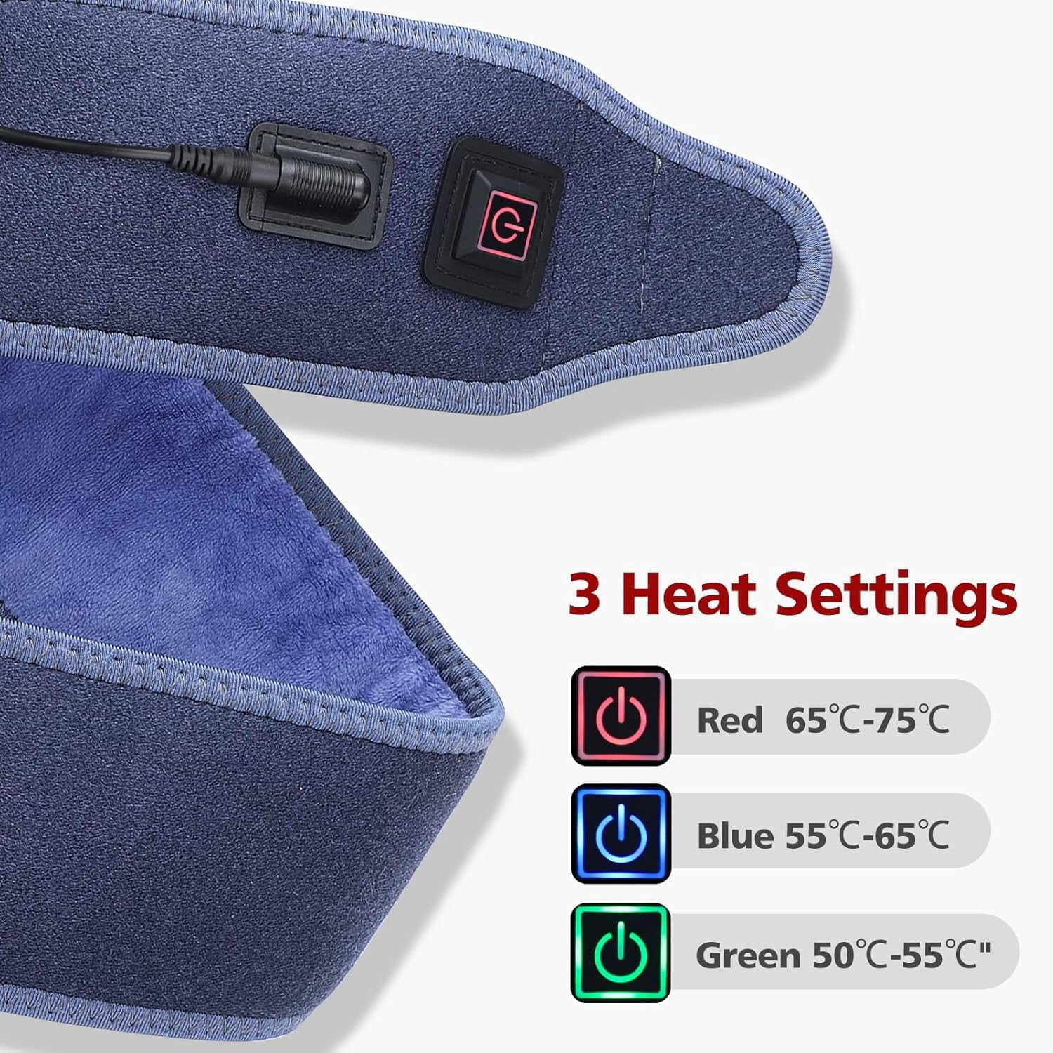Heating Pad Wrap for Multiple Areas, 45x3.5in Extra Long Heated Arm Wrap, Portable Heat Brace for Wrist Elbows Arms Knee Ankle Leg, 3 Heat Settings All Around Body Warmer Heating Pad for Pain Relief