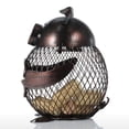 thumbnail image 2 of Escultura de hierro Tooarts precioso Piggy del corcho del vino de contenedores Decoración la escultura del metal del arte del regalo de animal Tooarts Escultura de hierro, 2 of 7