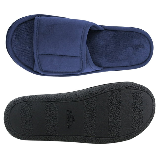 LIUJUNSHOP Men's Open toe Soft Sole Breathable Indoor Outdoor Machine Washable Comfortable Slide Slippers 46-47 Navy