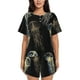 thumbnail image 1 of Balery Jellyfish Conjunto de Pijama para Mujer con Estampado, Dos Piezas de Manga Corta y Shorts, Ropa de Dormir Suave con Cuello Redondo y Bolsillos-X-Large, 1 of 6