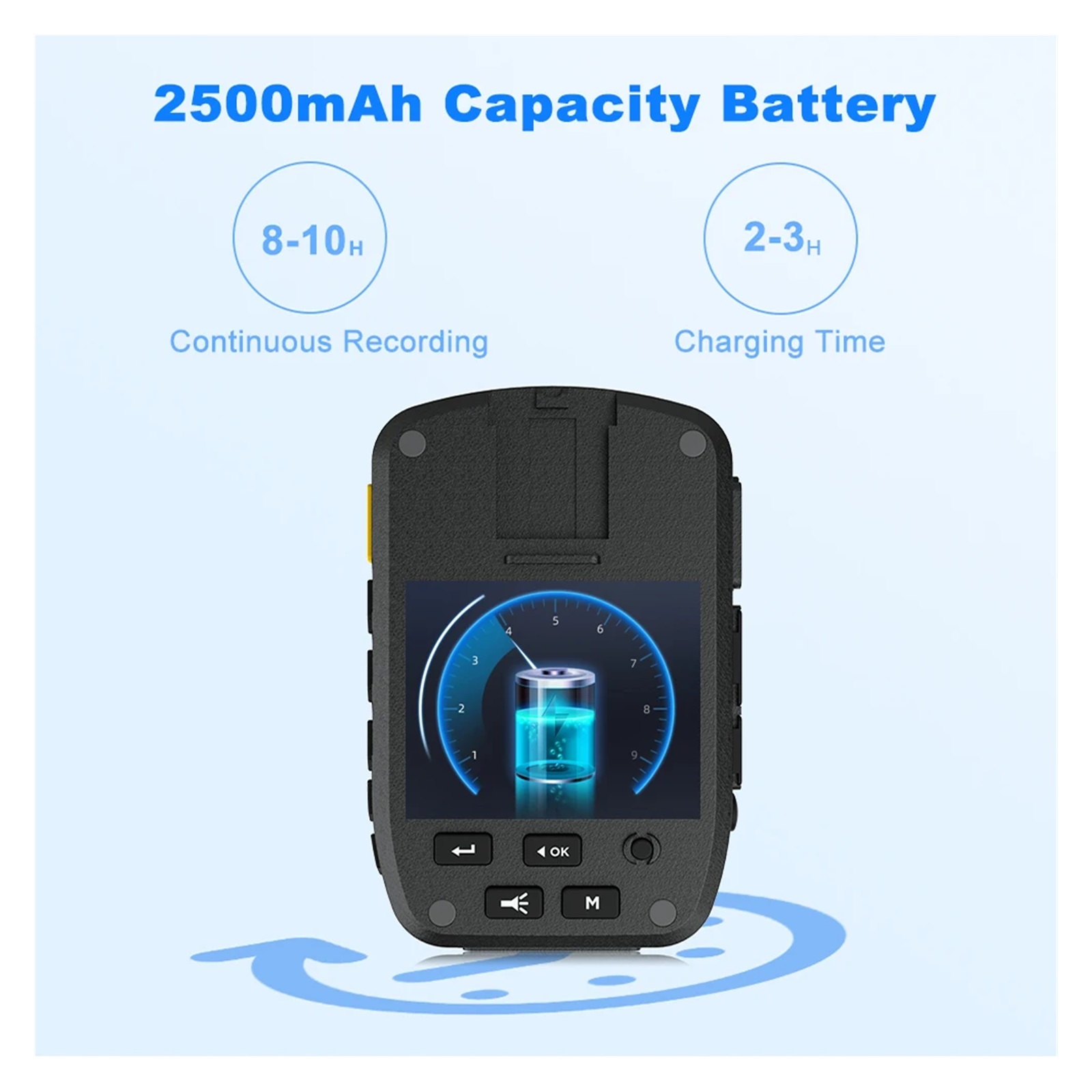1080p Night Vision Red And Blue Flash Video Record Body Worn Video Camera ,Ultra HD