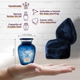 thumbnail image 2 of Urna crematoria Trupoint Memorials, pequeña paloma azul, para adulto, 2 of 9